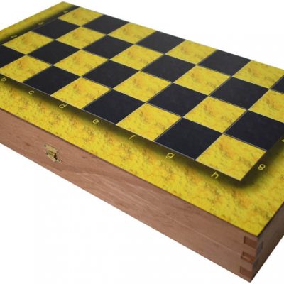 Τάβλι-Σκάκι Οξιάς με Τύπωμα ΑΕΚ