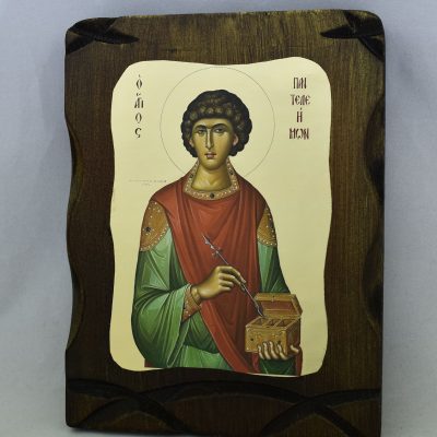 Εικόνα Ξύλινη Άγιου Παντελεήμονος 14*18.5