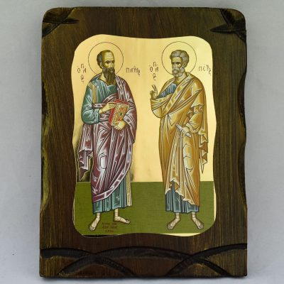 Εικόνα Ξύλινη Άγίων Πέτρου και Παύλου 14*18.5