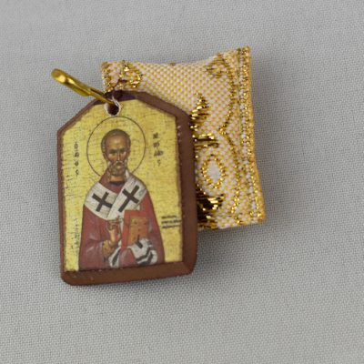 Φυλαχτό Ορθόδοξο Υφασμάτινο με τον Άγιο Νικόλαο