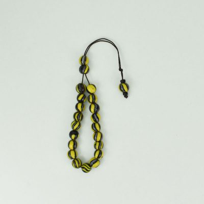 Κομπολόι Ρητίνης Κίτρινο-Μαύρο