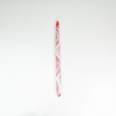 Λαμπάδα κόκκινο "μάρμαρο" 40εκ.