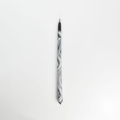 Λαμπάδα μαύρη "μάρμαρο" 40εκ.