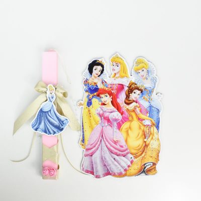 Λαμπάδα Πριγκίπισσα - Σταχτοπούτα με καδράκι