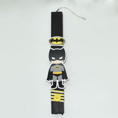 Alternative view of Λαμπάδα BATMAN με καδράκι - Μαύρο κερί