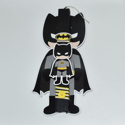 Λαμπάδα BATMAN με καδράκι - Μαύρο κερί