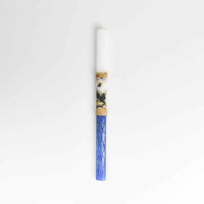 Λαμπάδα μισή μπλέ με τον Ιησού